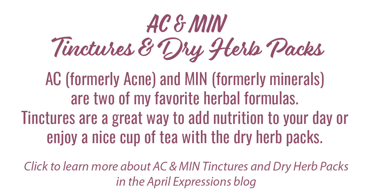 AC & MIN Tinctures & Dry Herb Packs Info