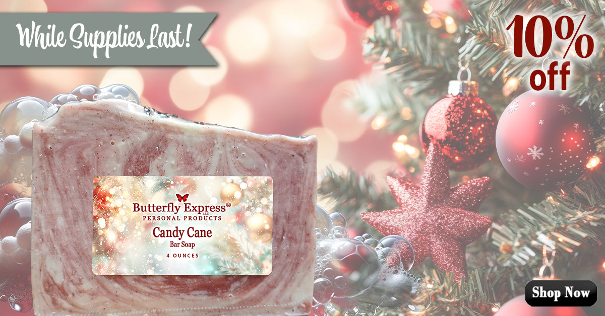 Save 10% on Candy Cane Bar Soap